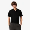 Polo masculino Paris Classic Fit com gola aberta e bordado