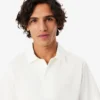 Polo masculino Paris Classic Fit com gola aberta e bordado