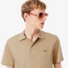Polo masculino Paris Classic Fit com gola aberta e bordado