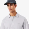 Polo masculino Paris Classic Fit com gola aberta e bordado