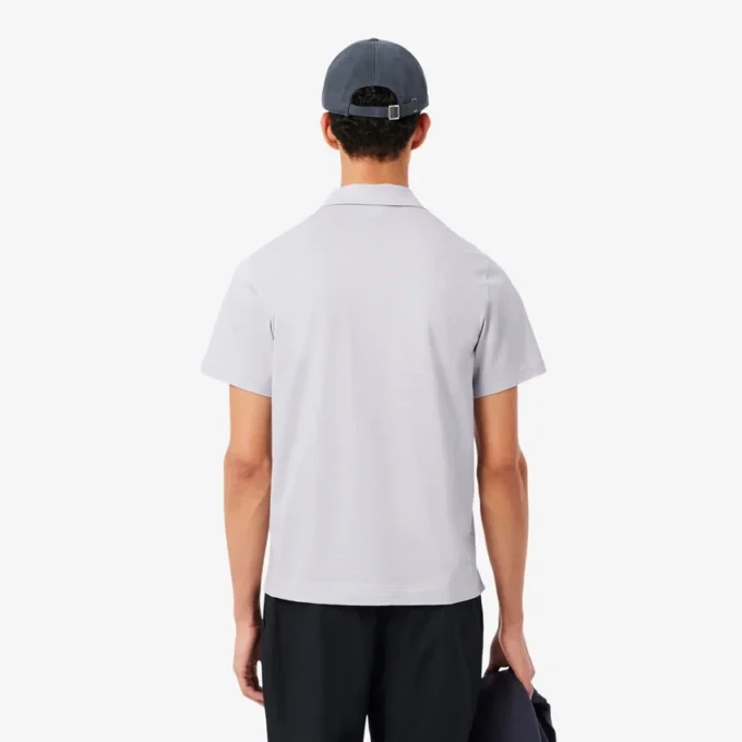 Polo masculino Paris Classic Fit com gola aberta e bordado
