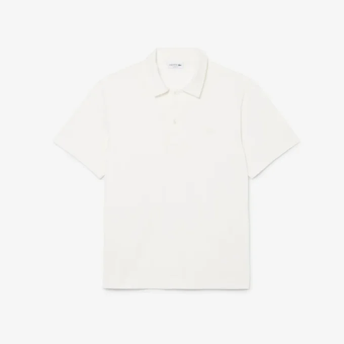 Polo masculino Paris Classic Fit com gola aberta e bordado