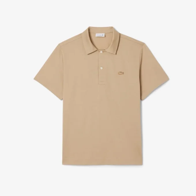 Polo masculino Paris Classic Fit com gola aberta e bordado