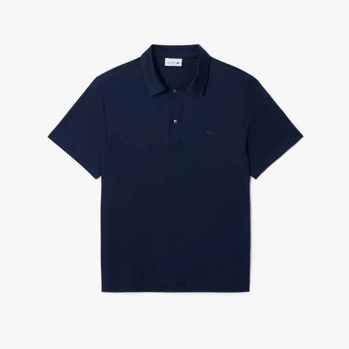 Polo masculino Paris Classic Fit com gola aberta e bordado