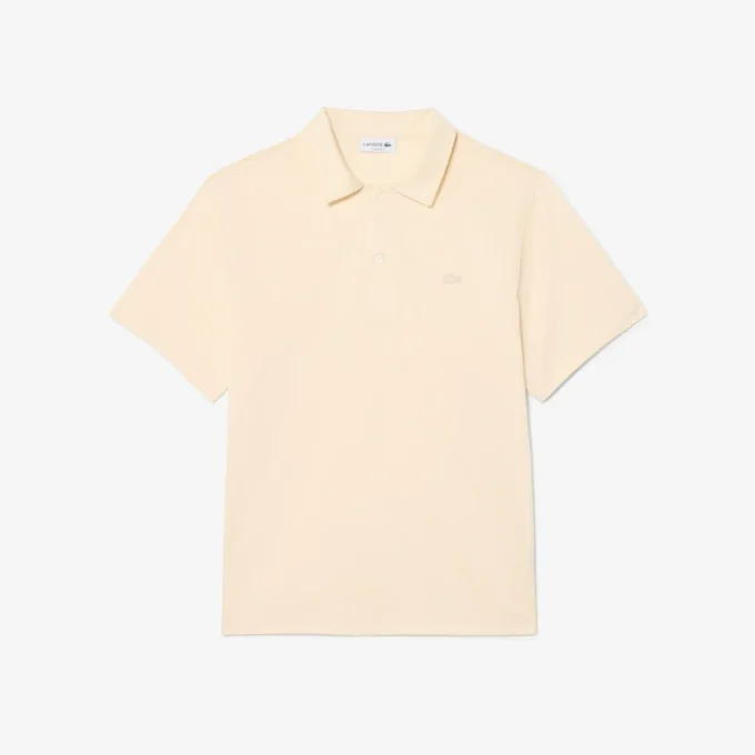 Polo masculino Paris Classic Fit com gola aberta e bordado