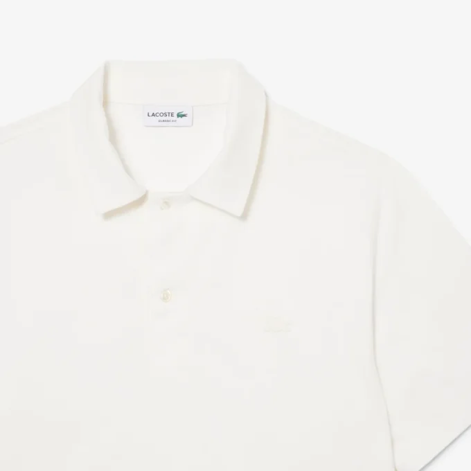 Polo masculino Paris Classic Fit com gola aberta e bordado