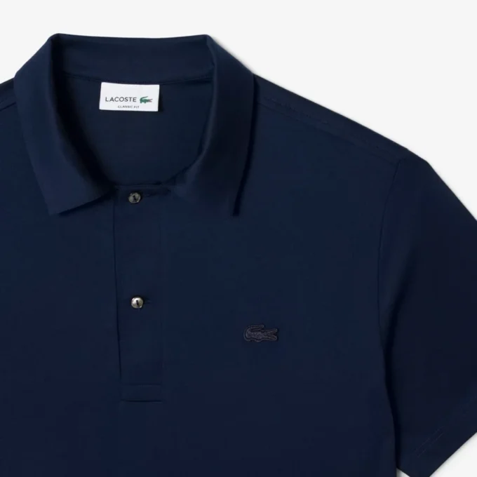 Polo masculino Paris Classic Fit com gola aberta e bordado