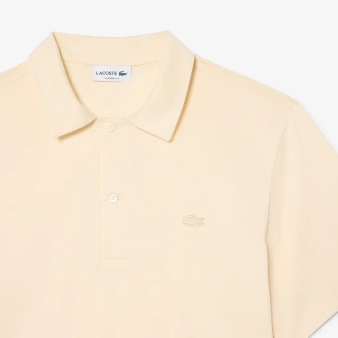 Polo masculino Paris Classic Fit com gola aberta e bordado