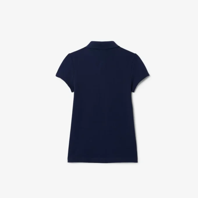 Polo Mini Piqua com gola recortada para criança