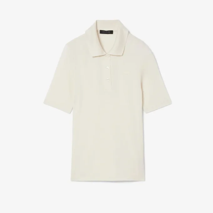 Polo Mini-Piqua de seda com corte justo da coleção Runway