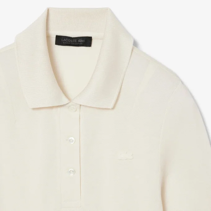 Polo Mini-Piqua de seda com corte justo da coleção Runway