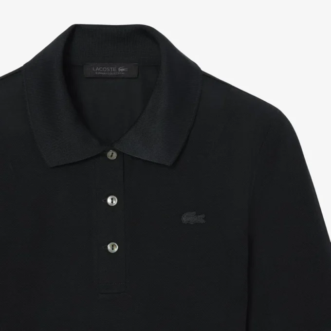 Polo Mini-Piqua de seda com corte justo da coleção Runway