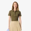 Polo Mini Piqua Elástico de Corte Justo L.12.12 para Mulher