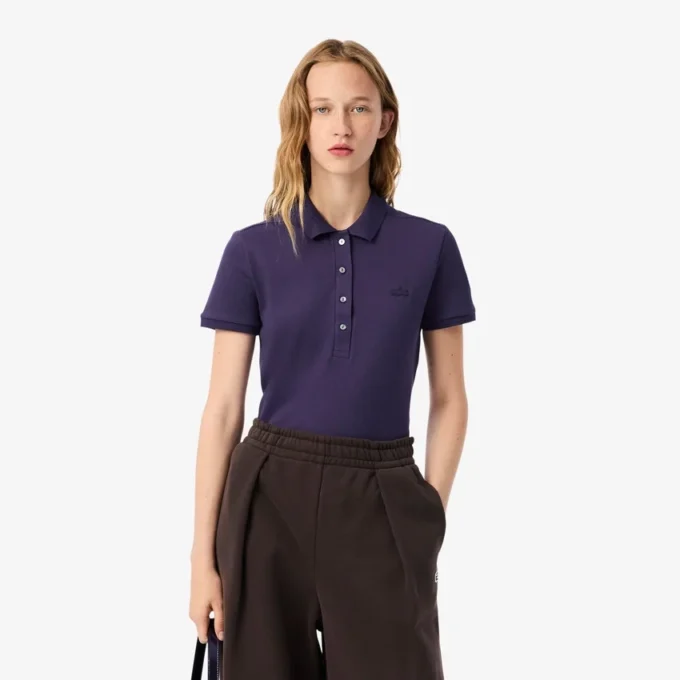 Polo Mini Piqua Elástico de Corte Justo L.12.12 para Mulher