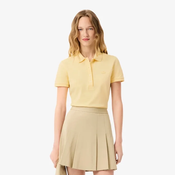 Polo Mini Piqua Elástico de Corte Justo L.12.12 para Mulher