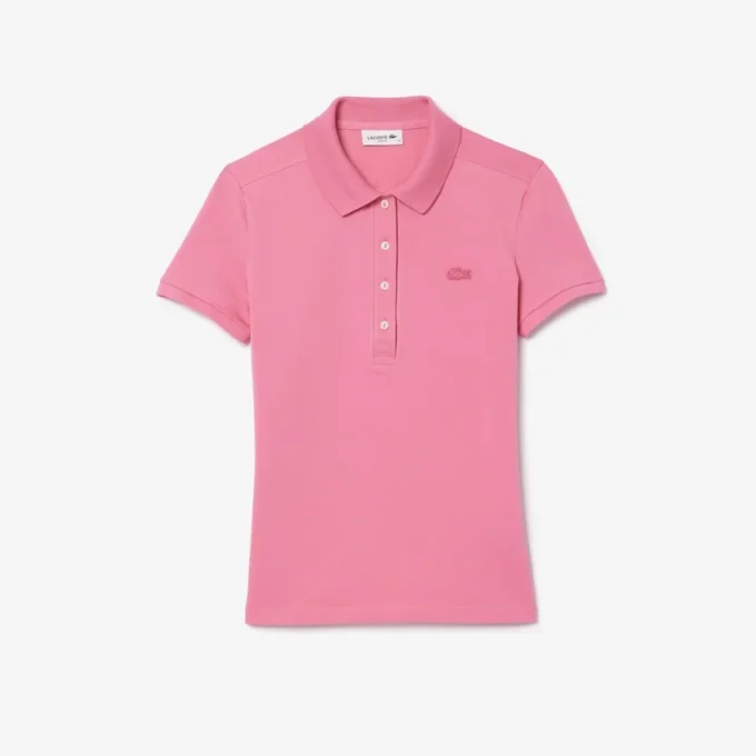 Polo Mini Piqua Elástico de Corte Justo L.12.12 para Mulher
