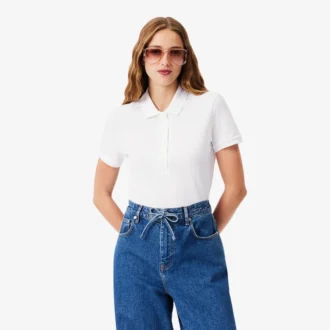 Polo Mini Piqua Elástico de Corte Justo L.12.12 para Mulher