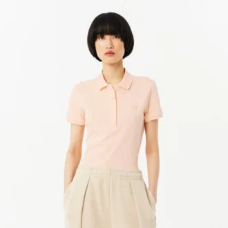 Polo Mini Piqua Elástico de Corte Justo L.12.12 para Mulher