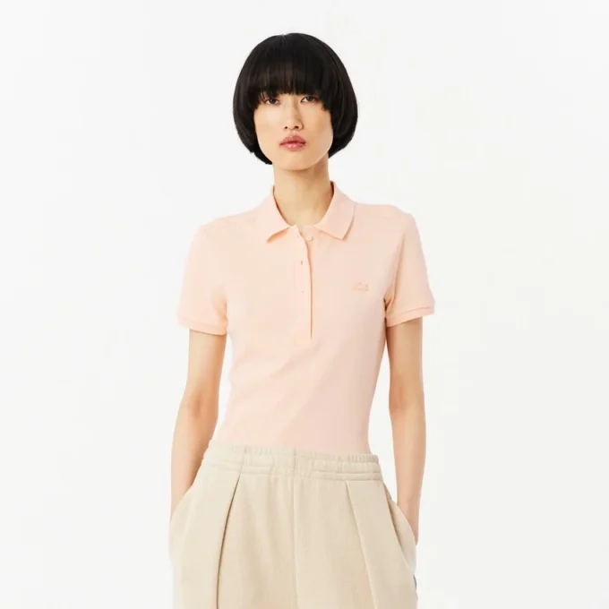 Polo Mini Piqua Elástico de Corte Justo L.12.12 para Mulher