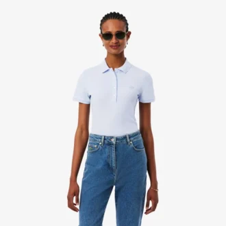 Polo Mini Piqua Elástico de Corte Justo L.12.12 para Mulher