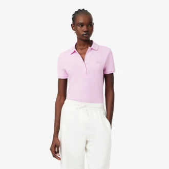 Polo Mini Piqua Elástico de Corte Justo L.12.12 para Mulher