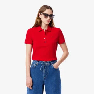 Polo Mini Piqua Elástico de Corte Justo L.12.12 para Mulher