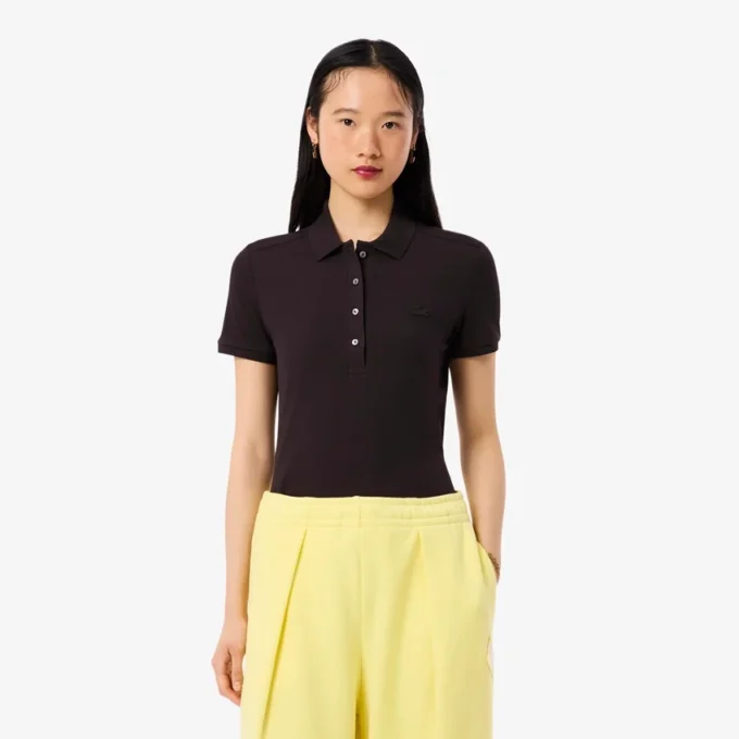 Polo Mini Piqua Elástico de Corte Justo L.12.12 para Mulher