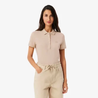 Polo Mini Piqua Elástico de Corte Justo L.12.12 para Mulher