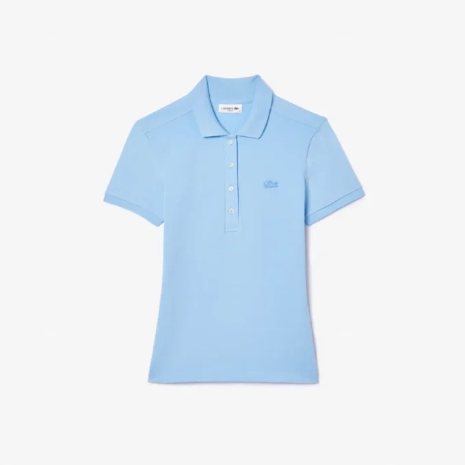 Polo Mini Piqua Elástico de Corte Justo L.12.12 para Mulher