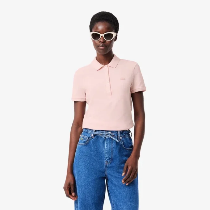 Polo Mini Piqua Elástico de Corte Justo L.12.12 para Mulher