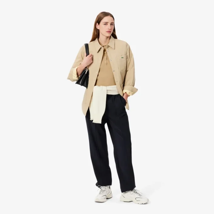 Polo Mini Piqua Elástico de Corte Justo L.12.12 para Mulher