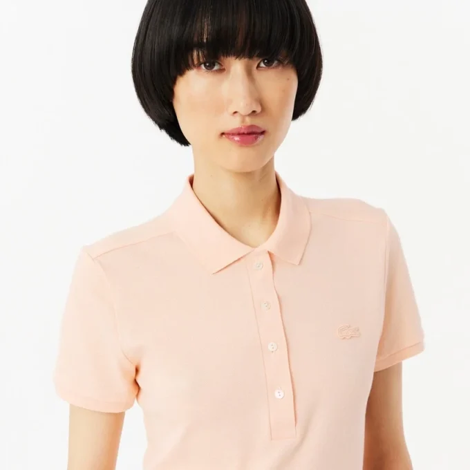 Polo Mini Piqua Elástico de Corte Justo L.12.12 para Mulher