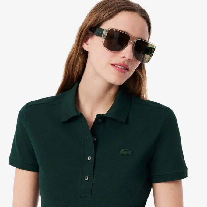 Polo Mini Piqua Elástico de Corte Justo L.12.12 para Mulher