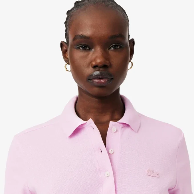 Polo Mini Piqua Elástico de Corte Justo L.12.12 para Mulher