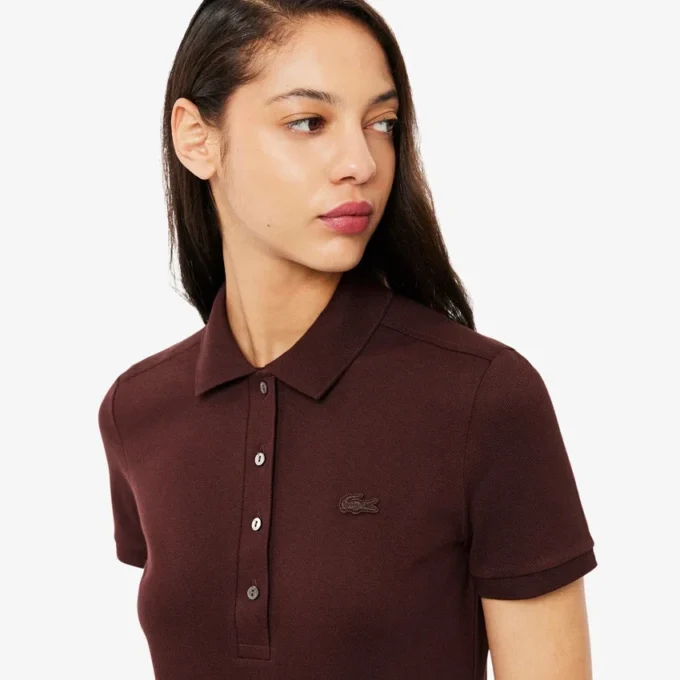 Polo Mini Piqua Elástico de Corte Justo L.12.12 para Mulher