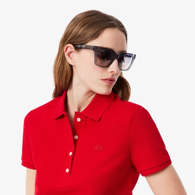 Polo Mini Piqua Elástico de Corte Justo L.12.12 para Mulher