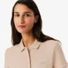Polo Mini Piqua Elástico de Corte Justo L.12.12 para Mulher