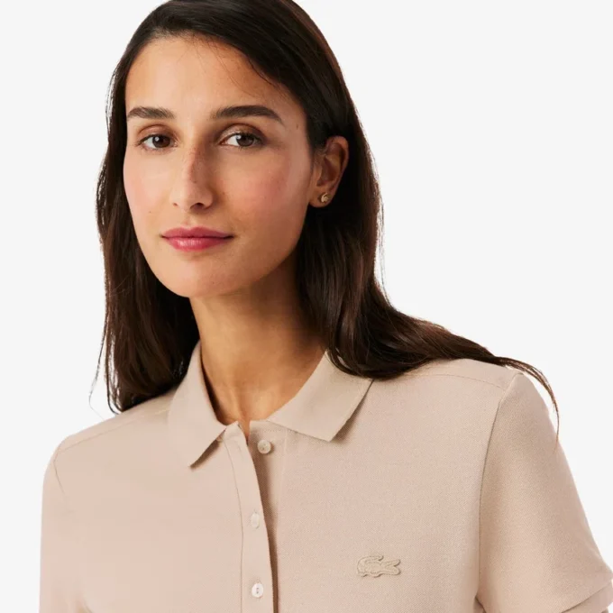 Polo Mini Piqua Elástico de Corte Justo L.12.12 para Mulher