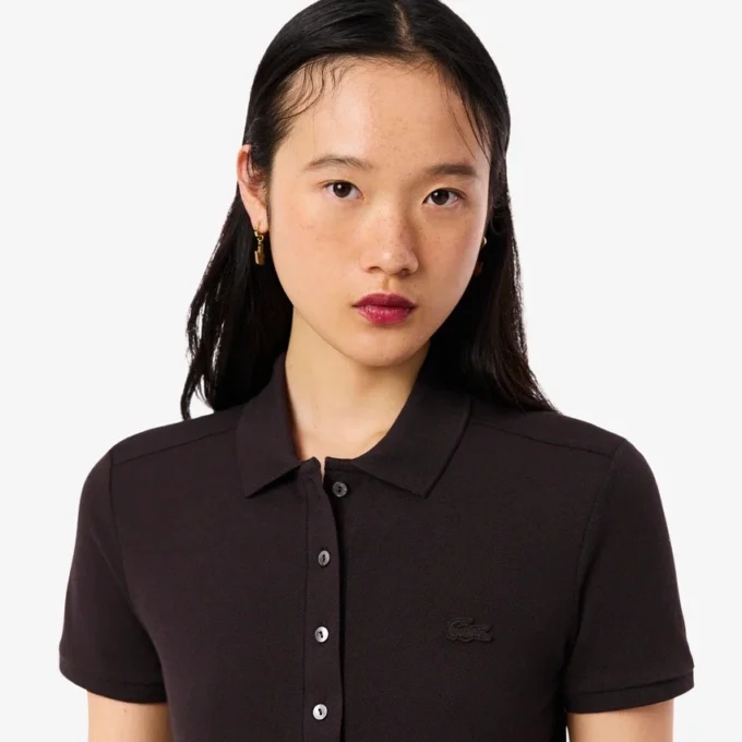 Polo Mini Piqua Elástico de Corte Justo L.12.12 para Mulher