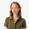 Polo Mini Piqua Elástico de Corte Justo L.12.12 para Mulher