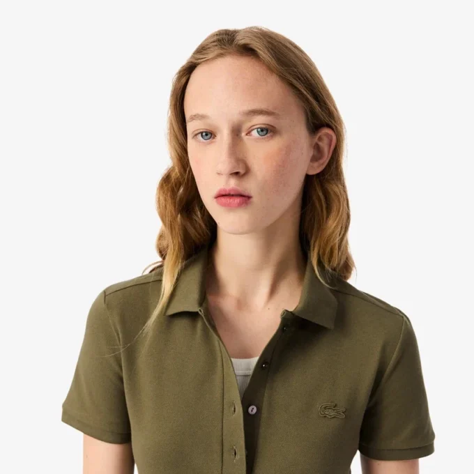Polo Mini Piqua Elástico de Corte Justo L.12.12 para Mulher