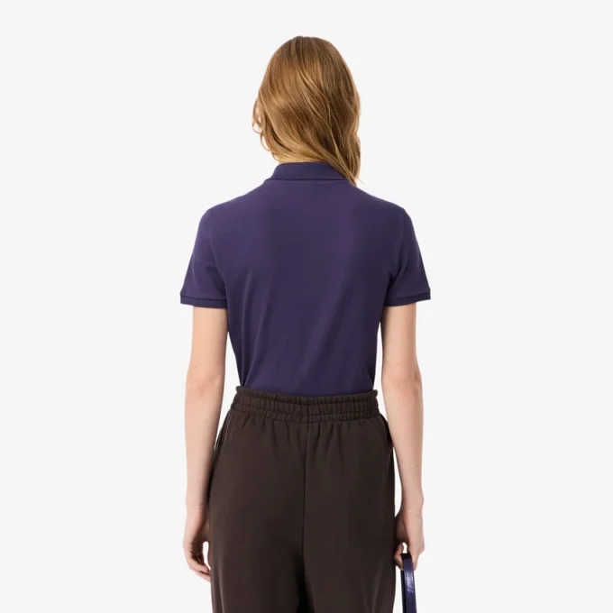 Polo Mini Piqua Elástico de Corte Justo L.12.12 para Mulher