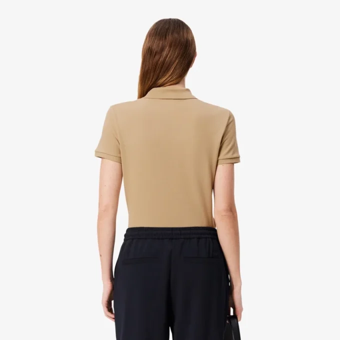 Polo Mini Piqua Elástico de Corte Justo L.12.12 para Mulher