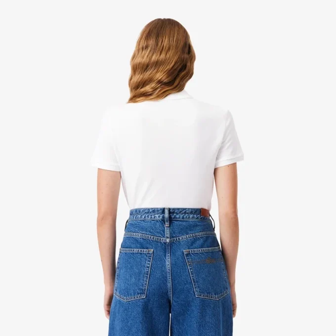 Polo Mini Piqua Elástico de Corte Justo L.12.12 para Mulher