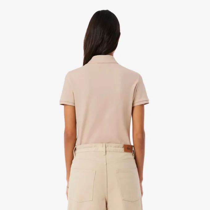 Polo Mini Piqua Elástico de Corte Justo L.12.12 para Mulher