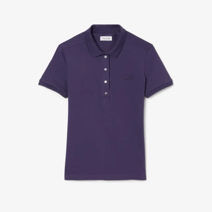 Polo Mini Piqua Elástico de Corte Justo L.12.12 para Mulher