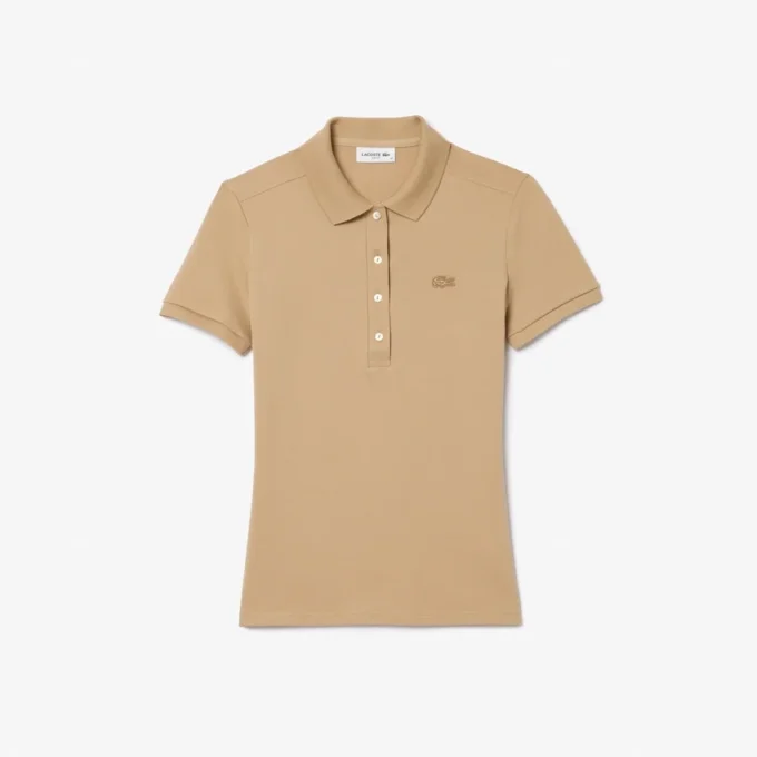 Polo Mini Piqua Elástico de Corte Justo L.12.12 para Mulher