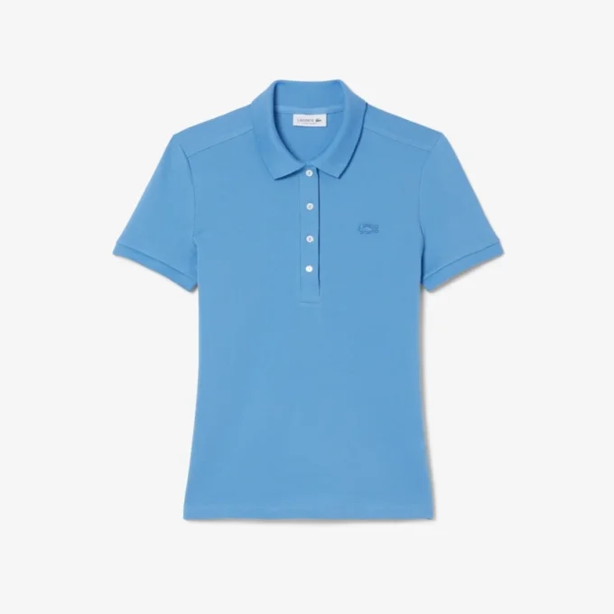 Polo Mini Piqua Elástico de Corte Justo L.12.12 para Mulher