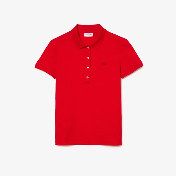 Polo Mini Piqua Elástico de Corte Justo L.12.12 para Mulher