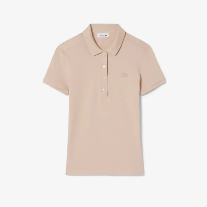 Polo Mini Piqua Elástico de Corte Justo L.12.12 para Mulher